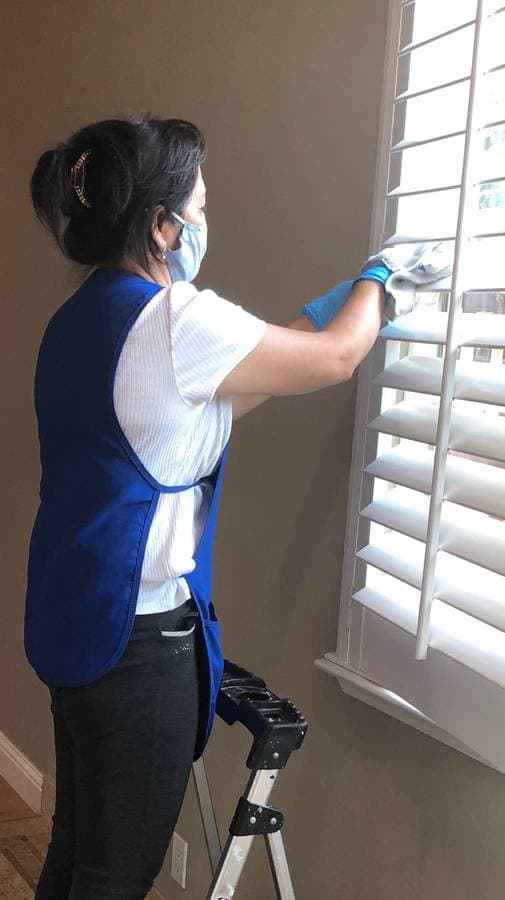 Residential window cleaning with careful attention to frames and glass